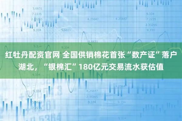 红牡丹配资官网 全国供销棉花首张“数产证”落户湖北，“银棉汇”180亿元交易流水获估值